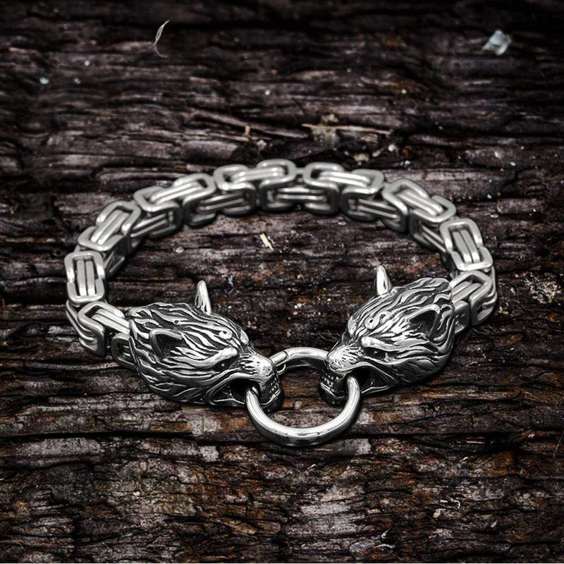 Celtic Wolf Stainelss Steel Beast Viking Bracelet 01 | Gthic.com