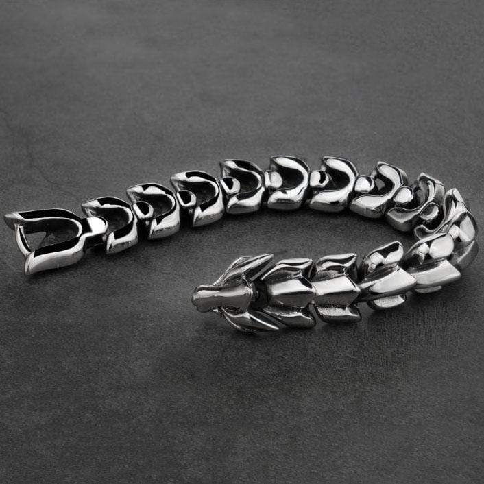Vintage Dragon Scale Stainless Steel Bracelet | Gthic.com