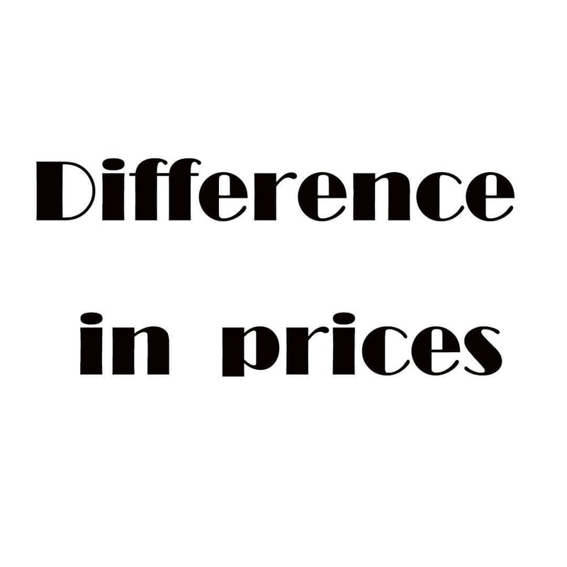 Difference in prices