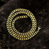 Water Ripple Stainless Steel Gold Chain