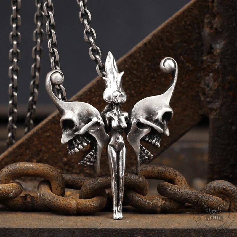 Butterfly Fairy Skull Pendant 01 | Gthic.com