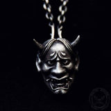 Japanese Demon Sterling Silver Skull Pendant 01 | Gthic.com