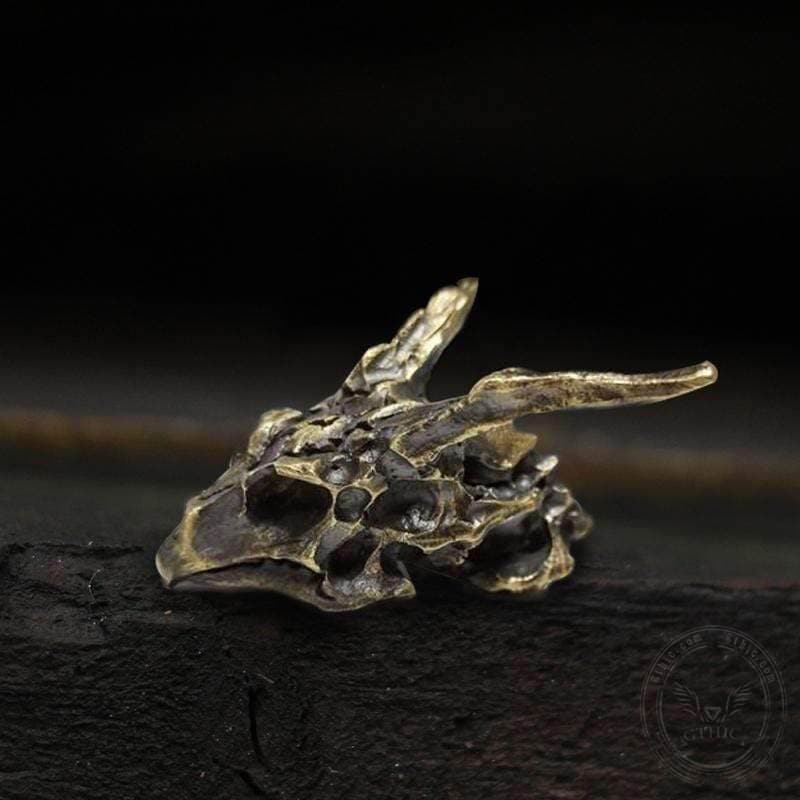 Dragon Sterling Silver Mens Skull Necklace | Gthic.com