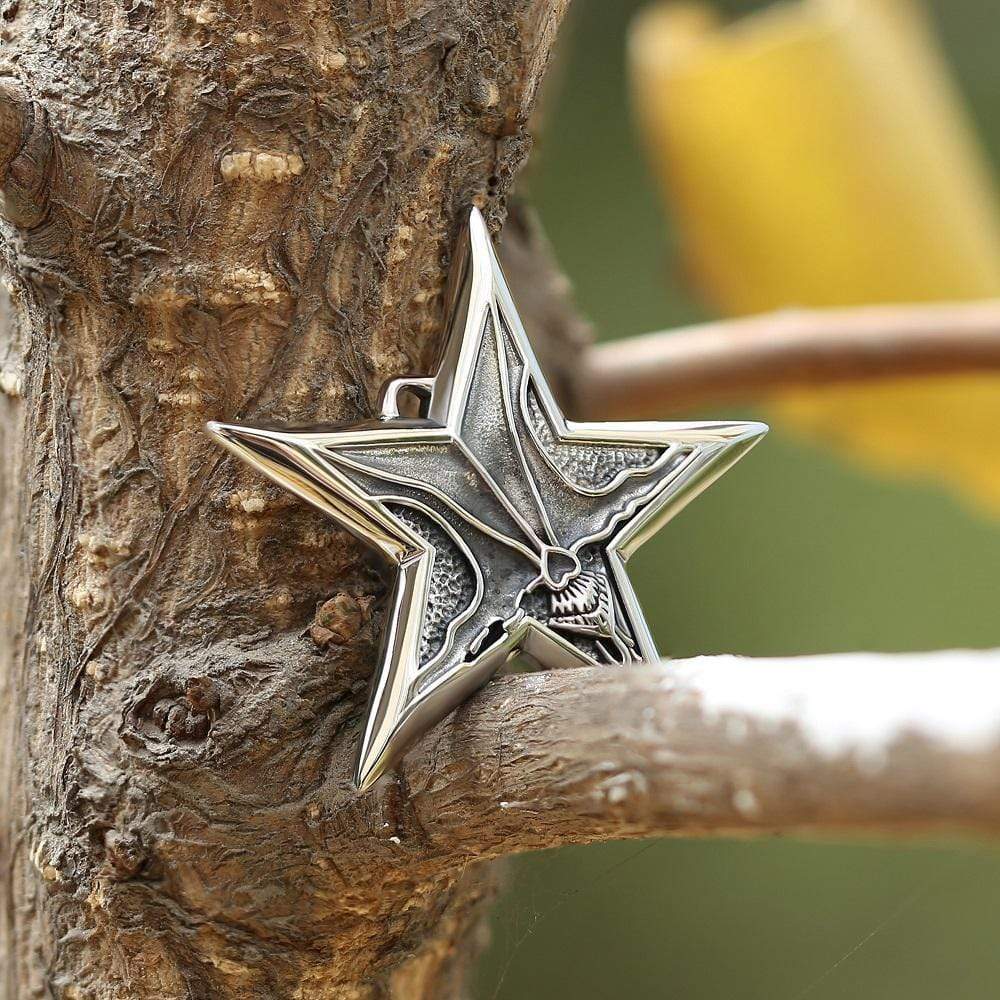 Devil Satan Smile Stainless Steel Pentagram Pendant | Gthic.com