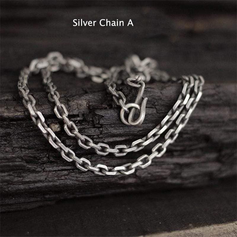 Collier tête de mort Dragon en argent sterling pour homme