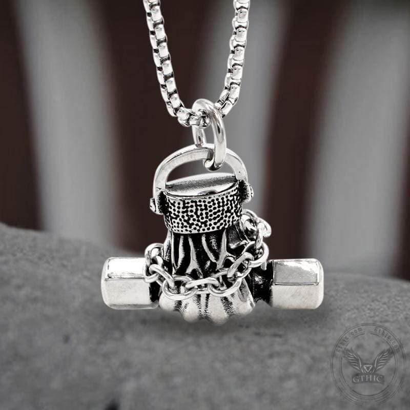 Fist Dumbbell Stainless Steel Pendant