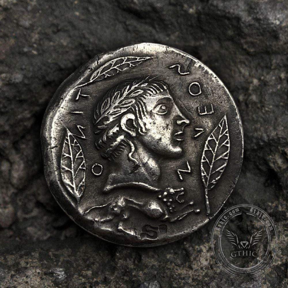 Greek Apollo Brass Coin Pendant