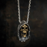 Grim Reaper Sterling Silver Skull Pendant 03 | Gthic.com