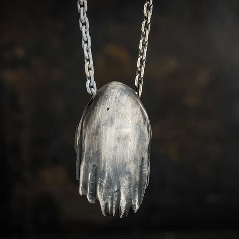 Grim Reaper Sterling zilveren schedel hanger