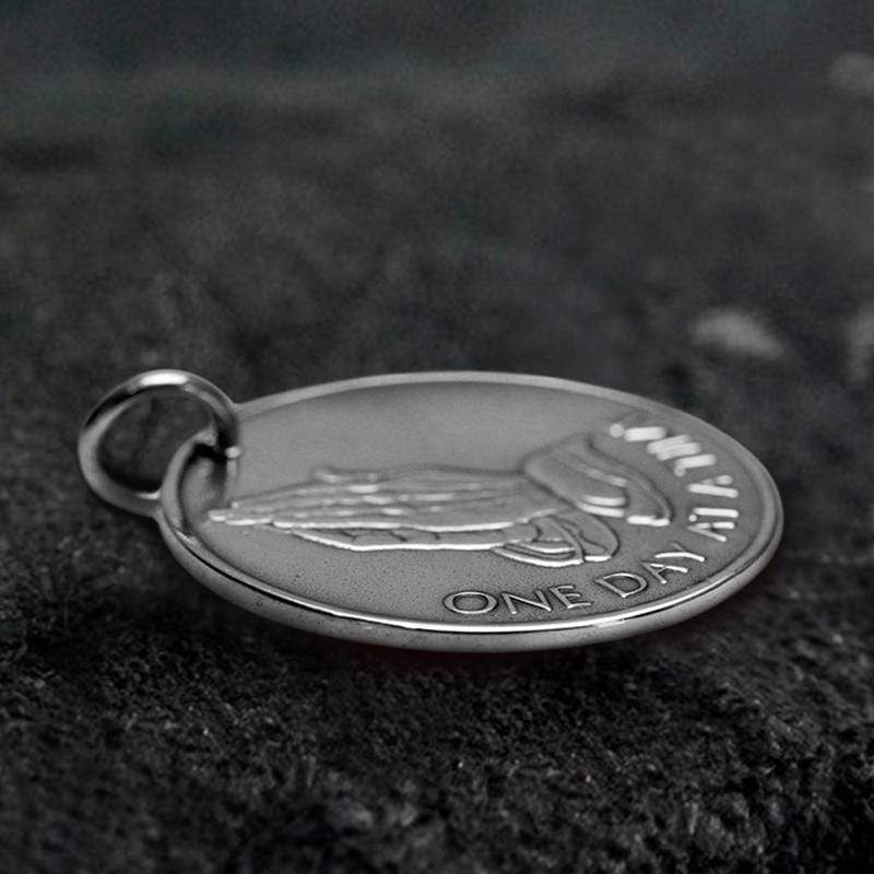 Holy Praying Hands Sterling Silver Coin Pendant