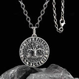 Tree Of Life Runes 925 Silver Viking Pendant | Gthic.com