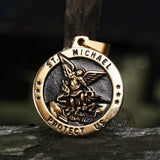 St. Michael Protect Us Stainless Steel Pendant