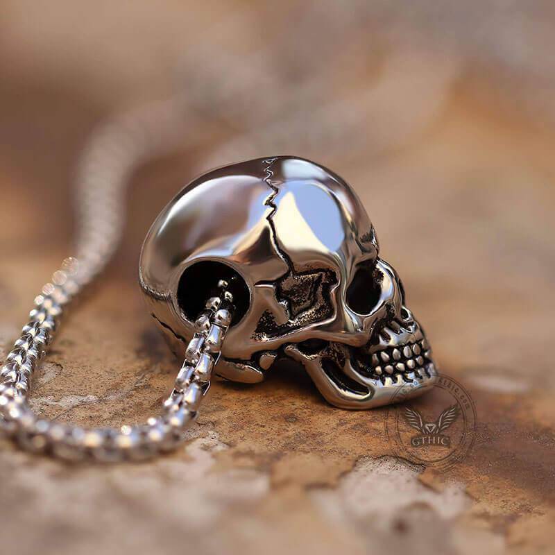 Skull Necklace, Punk Style Men's Pendant, Stainless Steel Gothic Gifts