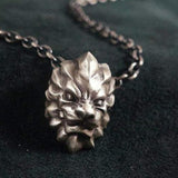 3D Lion King Sterling Silver Beast Pendant | Gthic.com