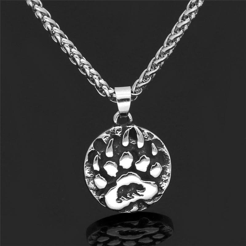 Bear Claw Amulet Stainless Steel Viking Necklace