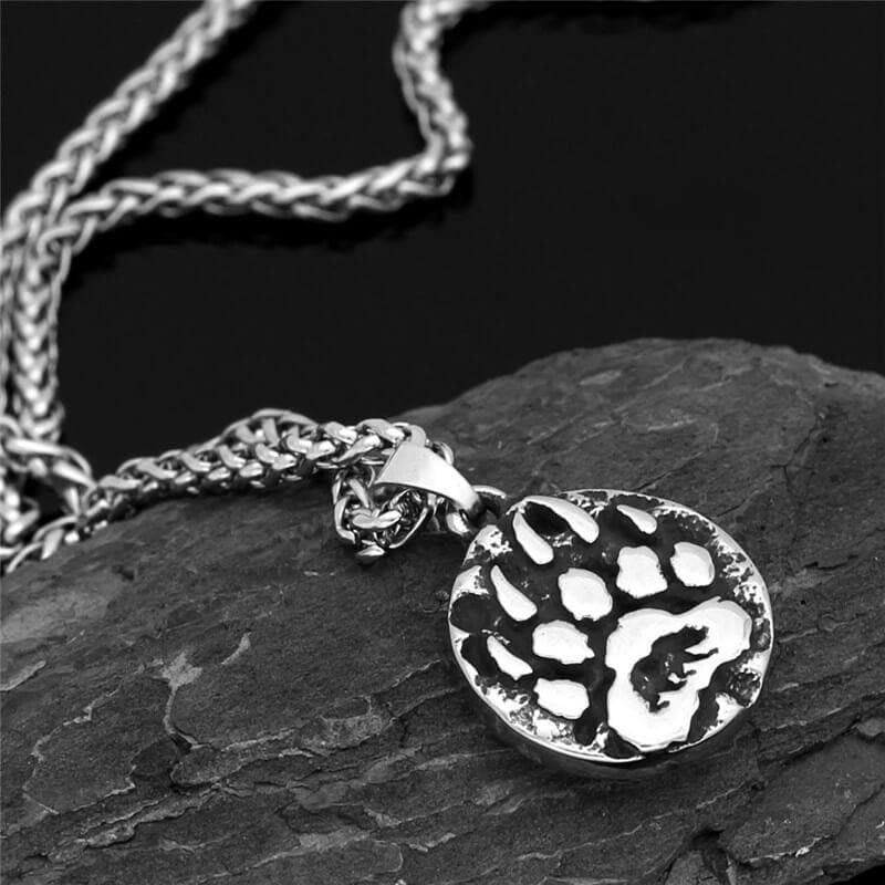 Bear Claw Amulet Stainless Steel Viking Necklace