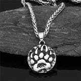 Bear Claw Amulet Stainless Steel Viking Necklace