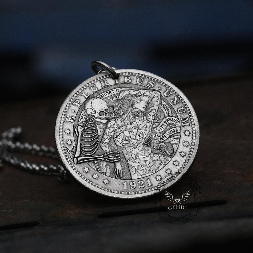 Kashenf Ghost Beauty Papilio Hobo Nickel Pendant 03 | Gthic.com