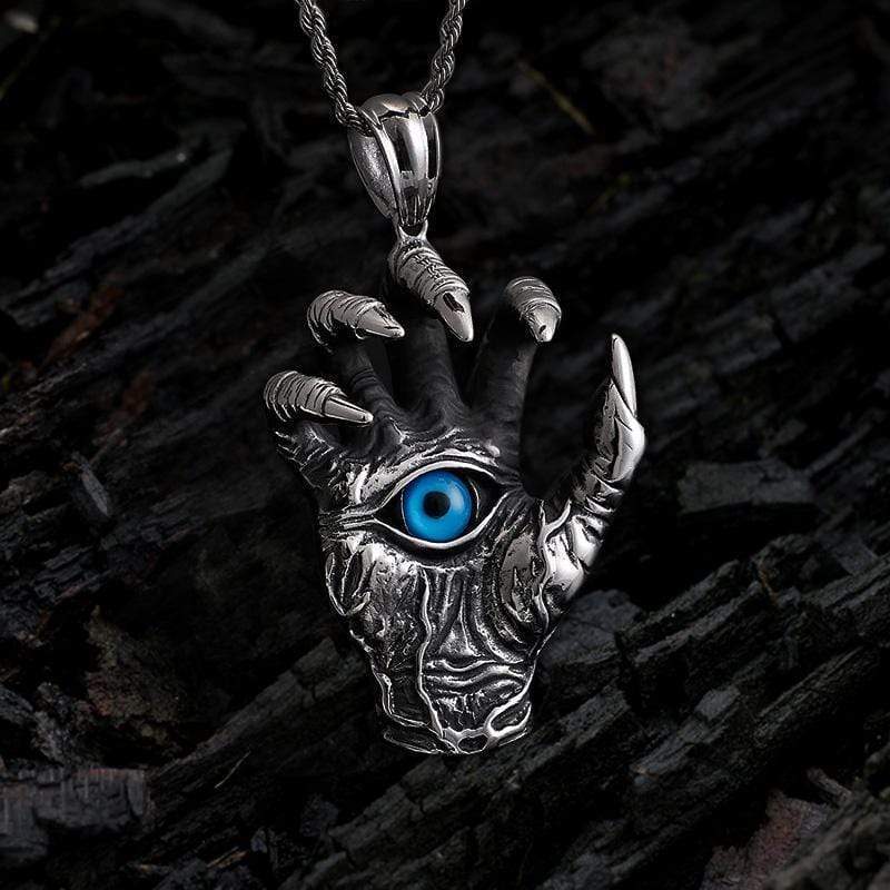 Dragon Claw Blue Evil Eye Pendant | Gthic.com