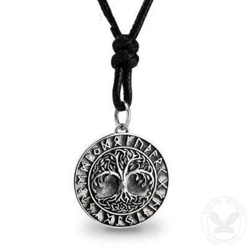 Tree Of Life Runes 925 Silver Viking Pendant