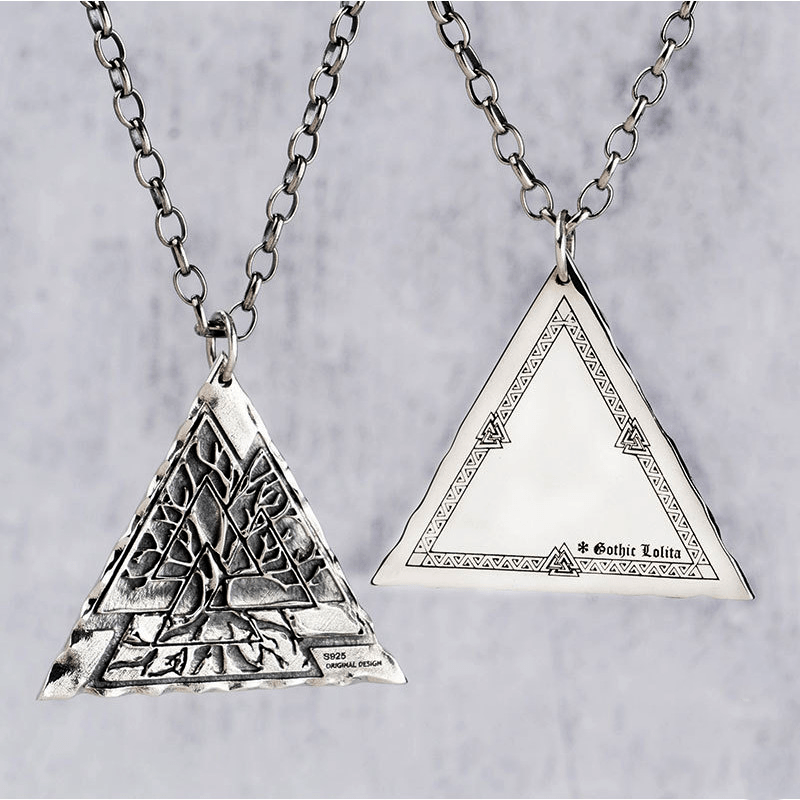 Valknut Life of Tree Pendentif Viking en argent 925