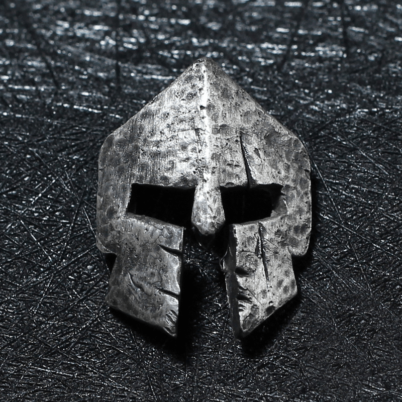 Vintage Spartan Warrior Helmet Sterling Silver Pendant