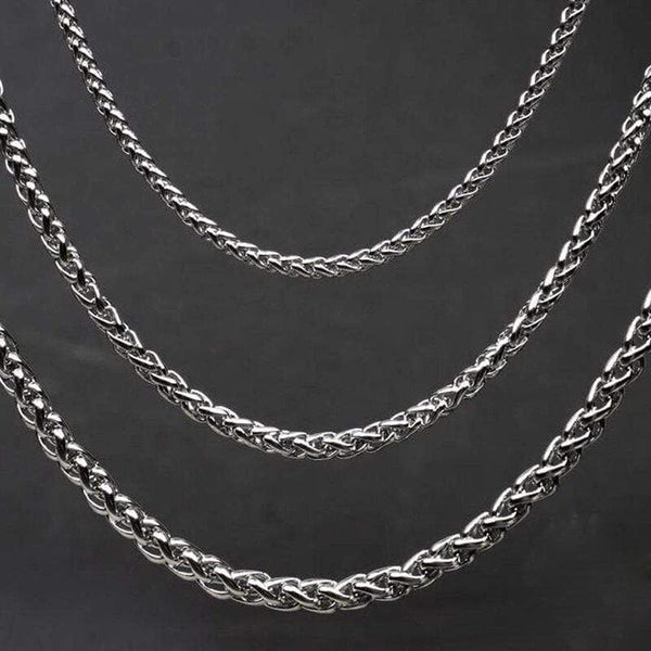 Simple Sterling Silver Snake Bone Chain Necklace