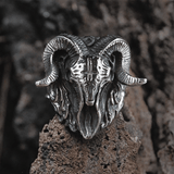 Gothic Demon Biker Skull Ring | Gthic.com