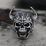 Nordic God of War Viking Warrior Skull Ring | Gthic.com