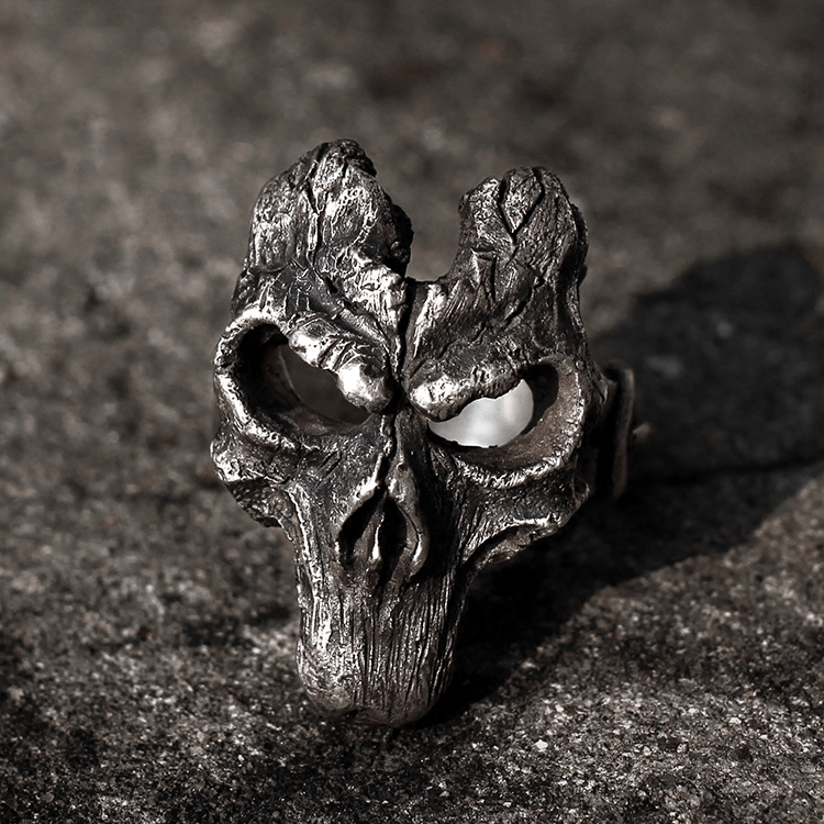 God Of War Skull Sterling Silver Darksiders Ring 01 | Gthic.com