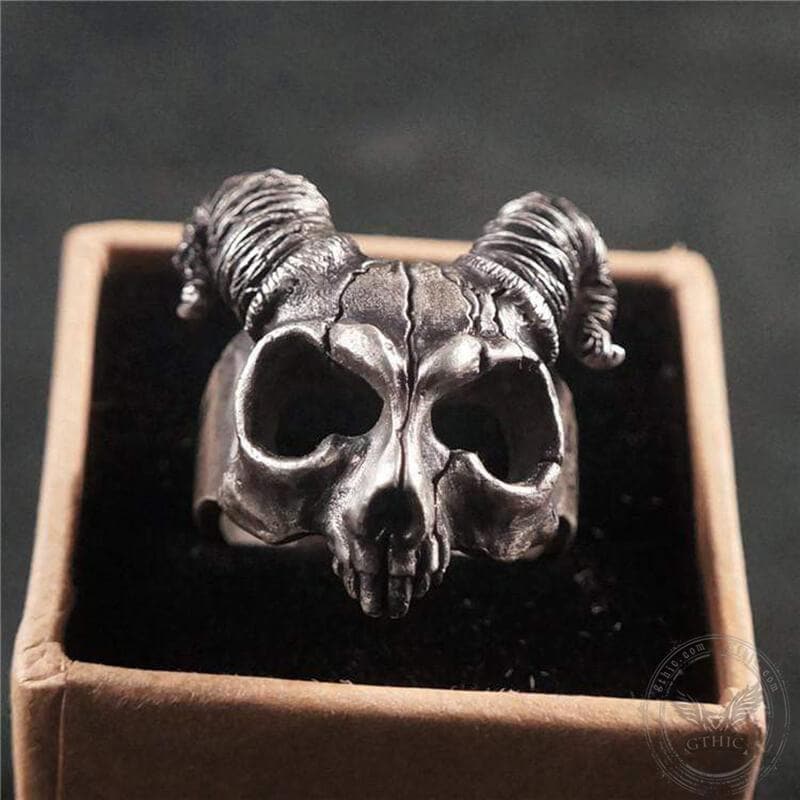 Pan's Labyrinth Sterling Silver Skull Ring  | Gthic.com