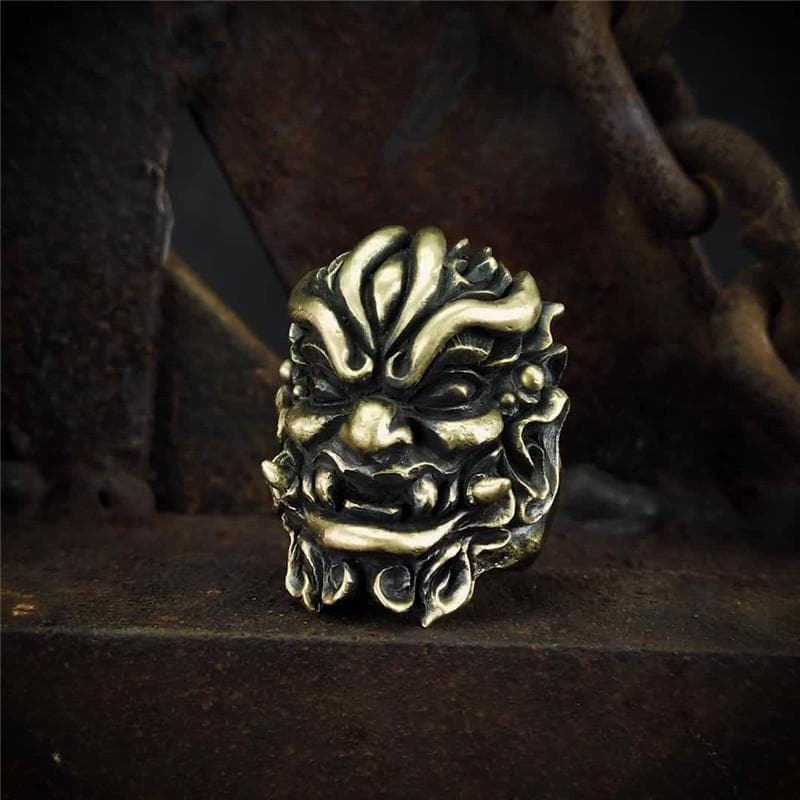 Warrior Chi You Brass Mythology Ring