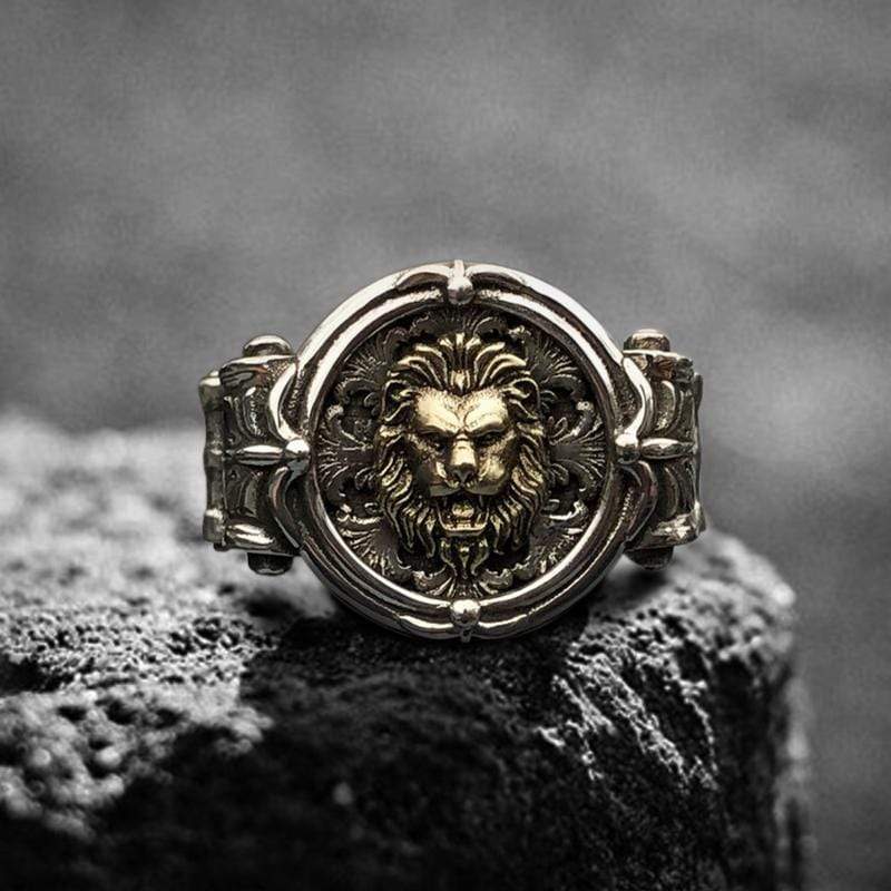 Silver Seel Ringe Baroque Lion Sterling Silver Seal Ring – GTHIC