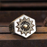 The All-seeing Eye Of God Sterling Silver Masonic Ring 01 | Gthic.com