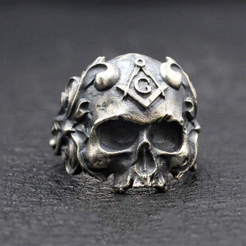 NOUVEAU Maçonnique Bague en Argent Sterling 925 Avec Accent Pyramidal Franc-Maçon Maçonnerie NOUVEAU Maçonnique Bague en Argent Sterling 925 Avec Accent Pyramidal Franc-Maçon Maçonnerie