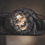 Crow sterling silver skull ring | Gthic.com