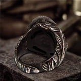Krähen-Totenkopf-Ring aus Sterlingsilber