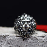 Vintage Lion Head Sterling Silver Animal Ring
