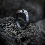 Greek Amphisbaena Sterling Silver Mythology Woman Ring | Gthic.com