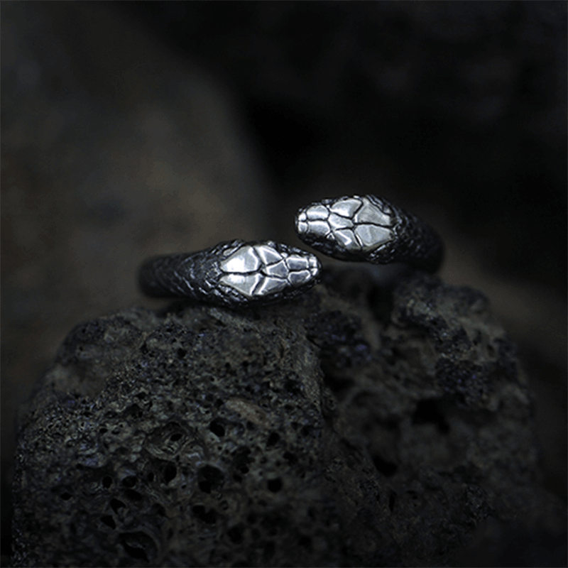 Greek Amphisbaena Sterling Silver Mythology Woman Ring