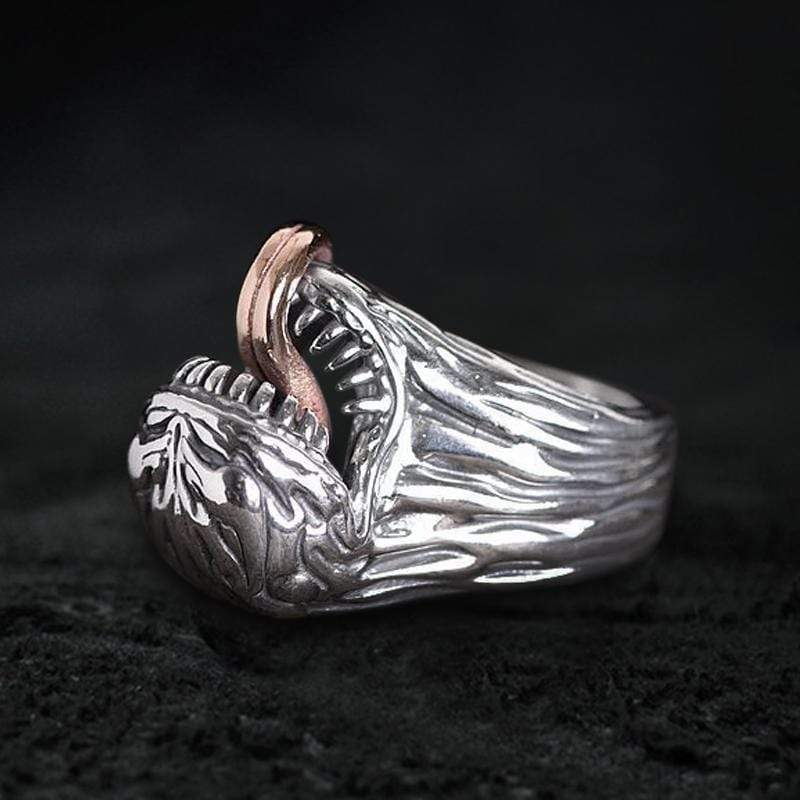 Anacondas Snake Sterling Silver Ring - Silver - Silver/Gold – GTHIC