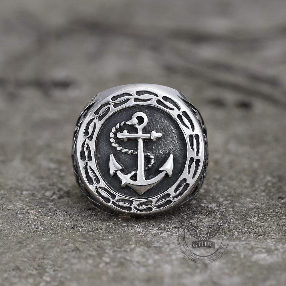 Anchor Stainless Steel Marine Ring | Gthic.com