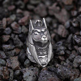 Anubis Sterling Silver Egyptian Mythology Ring 02 | Gthic.com