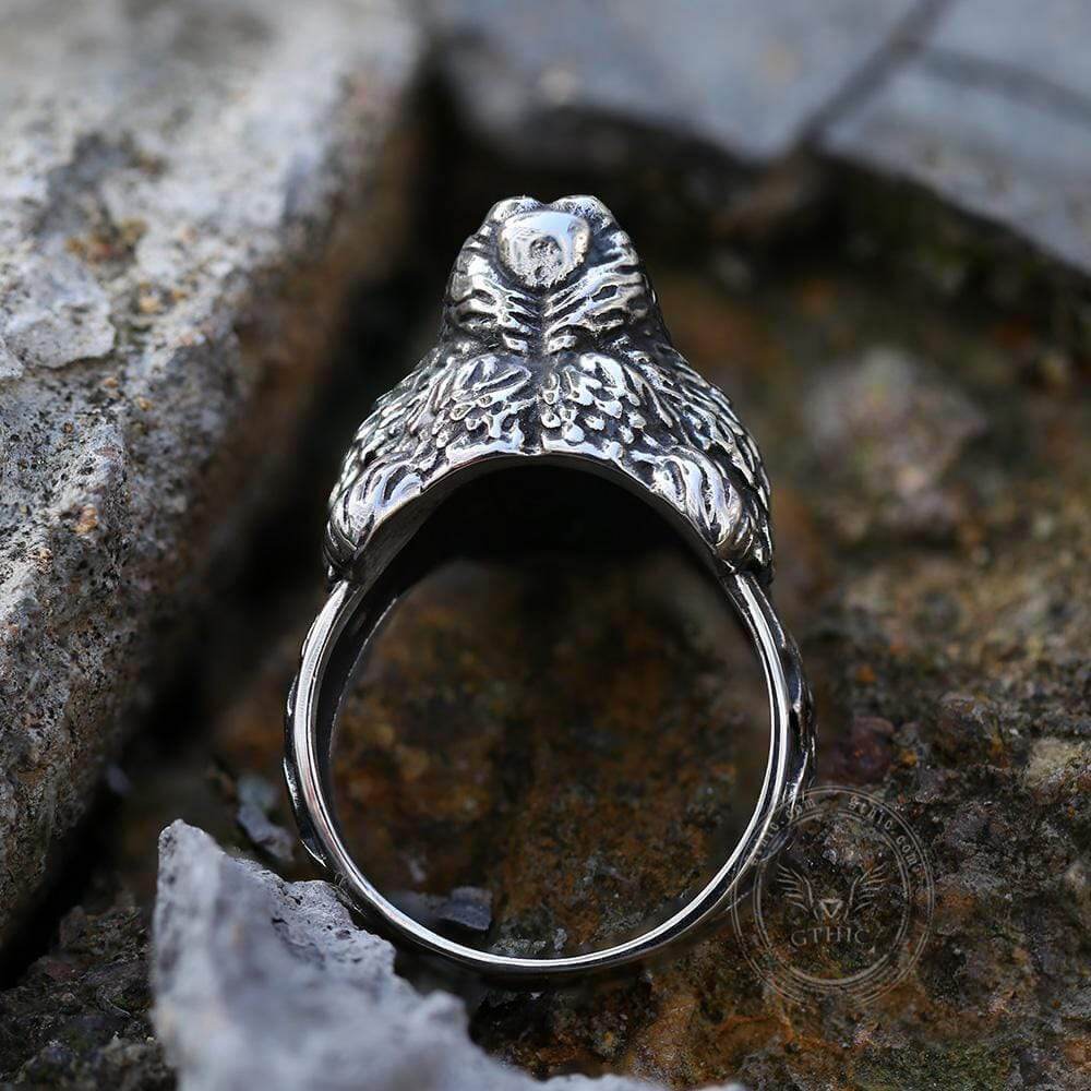 Bear Warrior Biker Viking Ring | Gthic.com