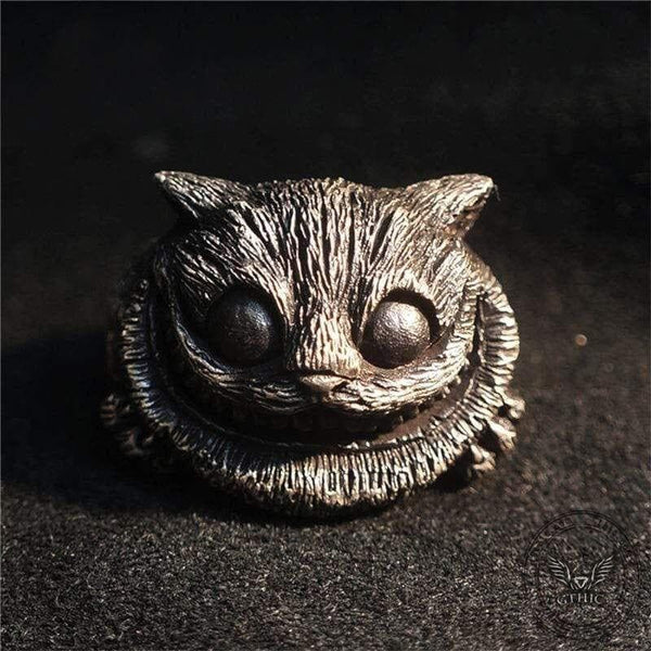 Cheshire Cat Sterling Silver Brass Ring | Gthic.com