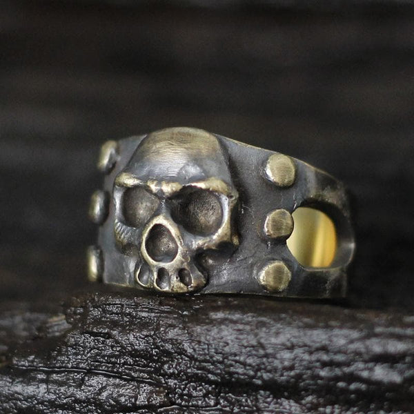 希少!! ヴィンテージ Stearing Silver Skull Ring gthic-ring-brass-7-vintage-