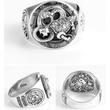 Chinese Four Symbols Sterling Silver Ring