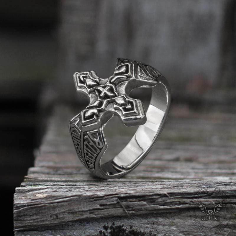 Christian Cross Sterling Silver Ring