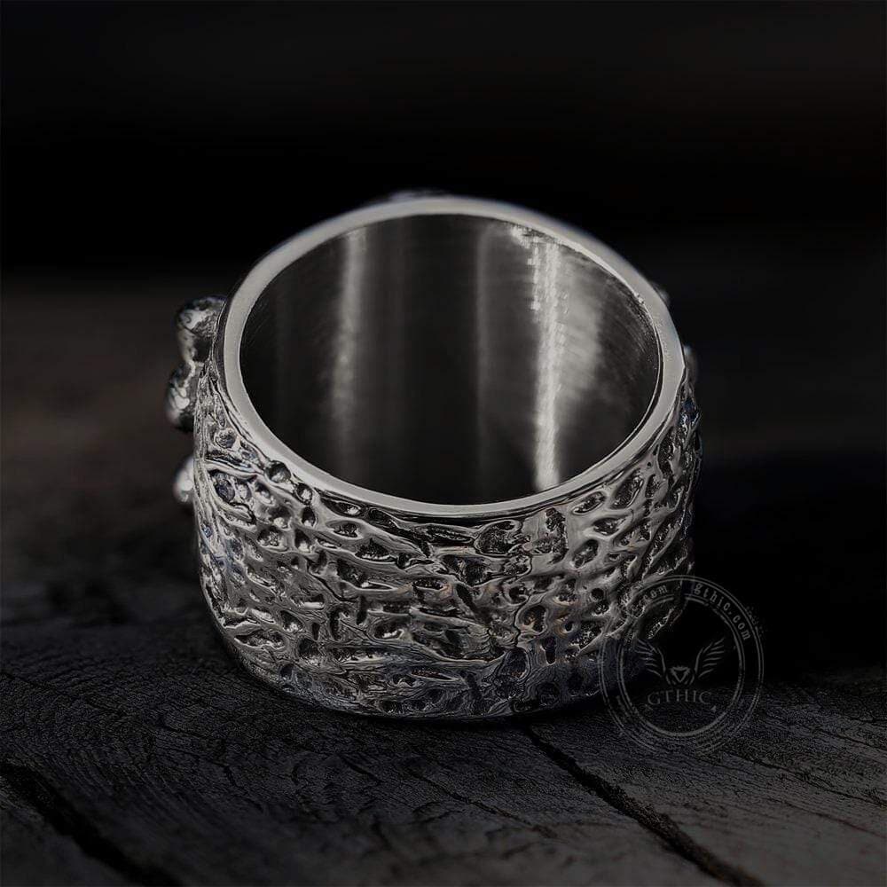 Crossbones Pirate Stainless Steel Skull Ring | Gthic.com