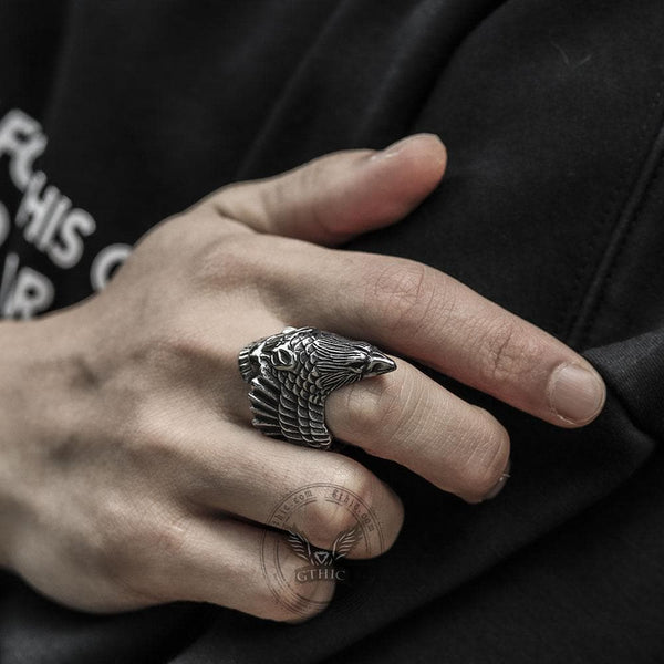 Crow 316L Stainless Steel Beast Ring - GTHIC